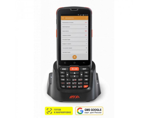 Купить Терминал сбора данных АТОЛ Smart.Slim Plus Полный (2D, 3/32Gb, WiFi/BT/NFC/LTE/GPS, Камера, БП, Andr.10 GMS) от Атол